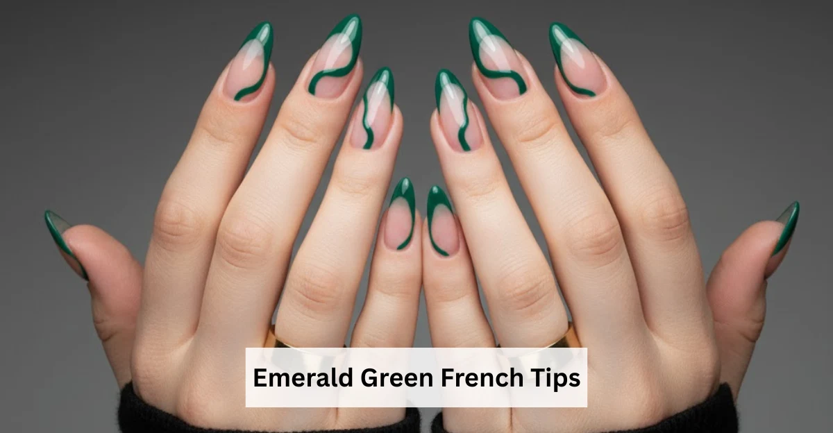 Emerald Green French Tips