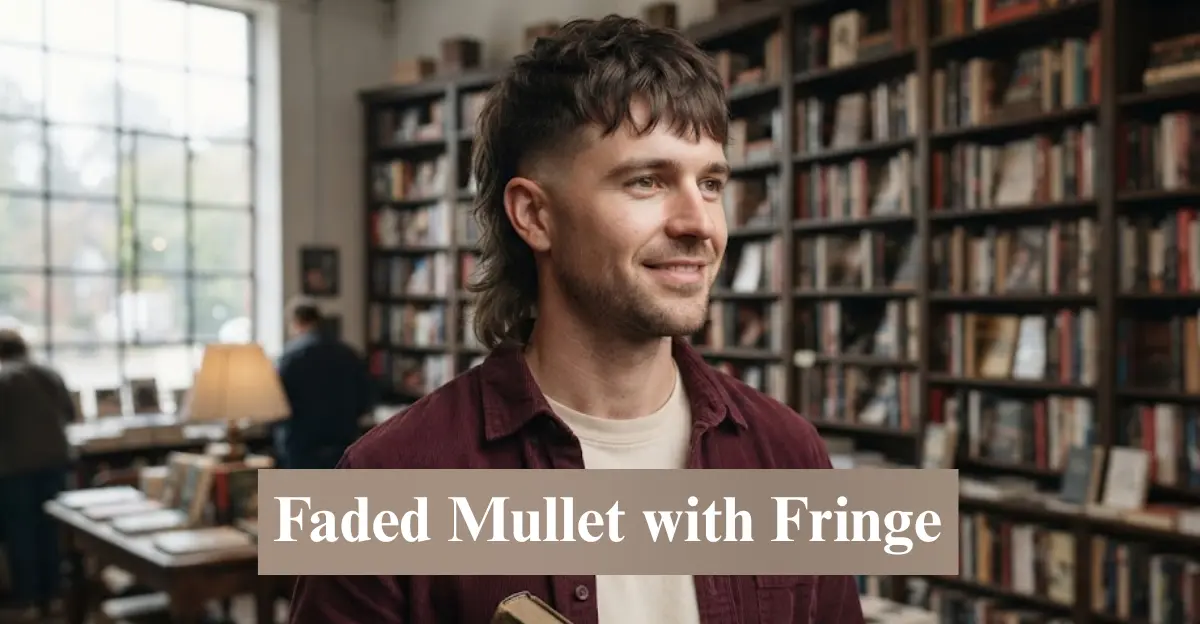 Faded Mullet with Fringe