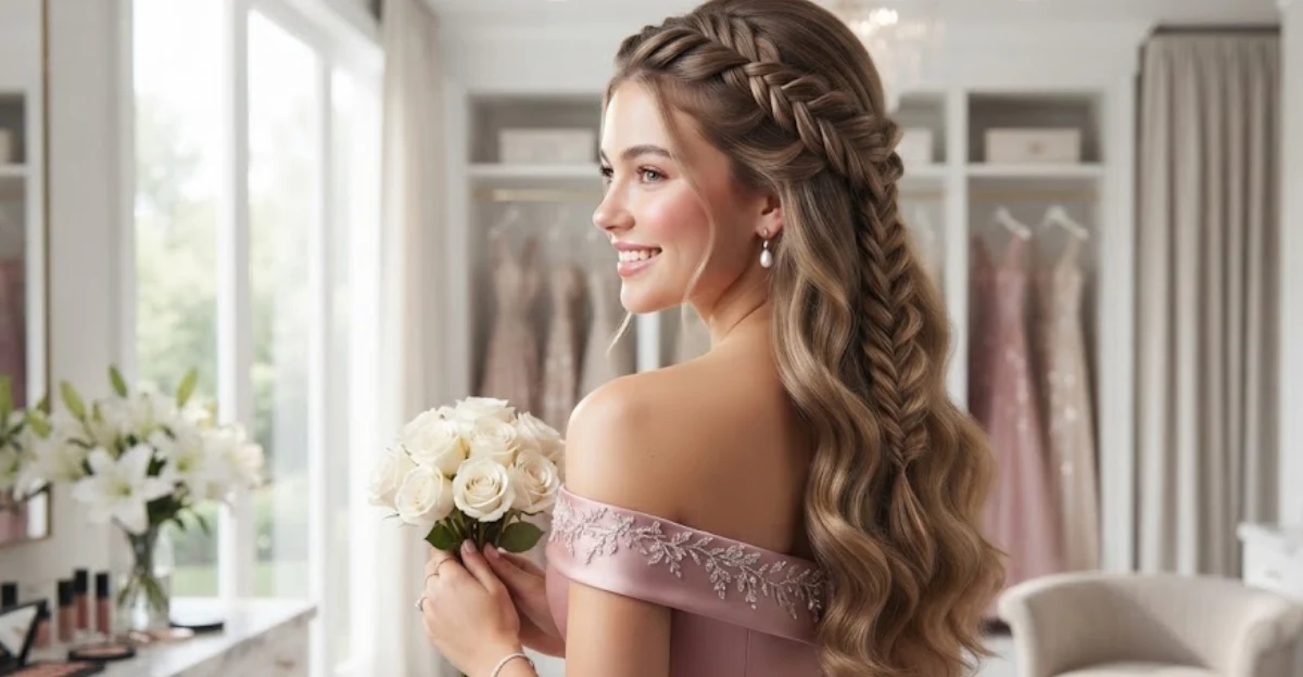 Half-Up Fishtail Braid