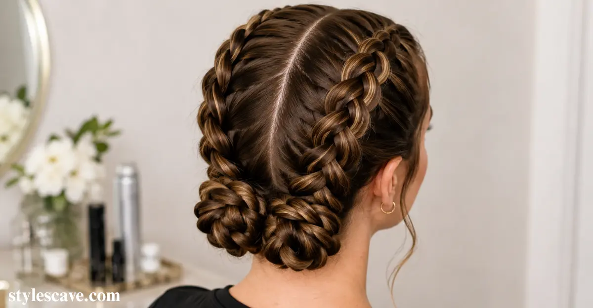 How to create Double Dutch Braid Updo
