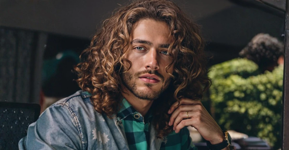 Long, Parted Curly Hair