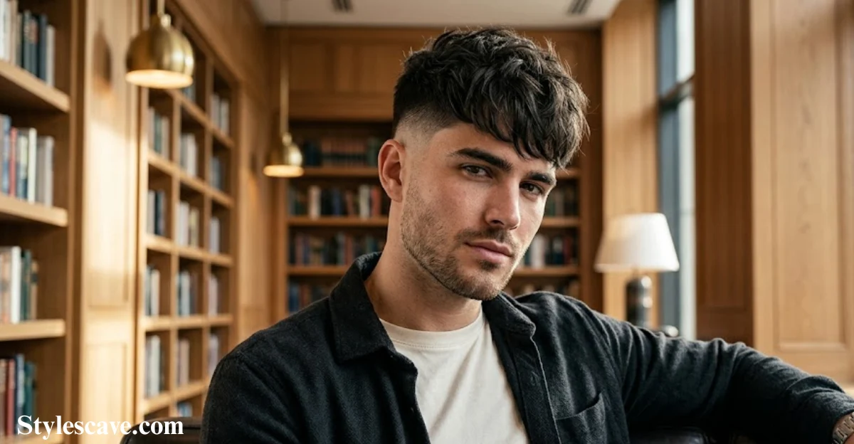 Messy, Textured Fringe with Fade