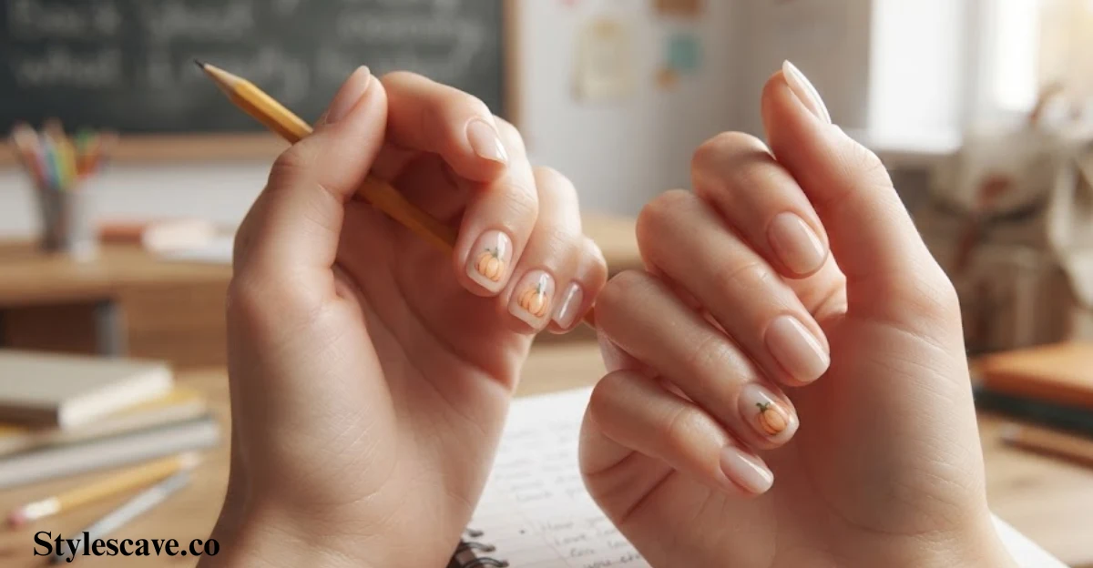 Mini Pumpkin Nails