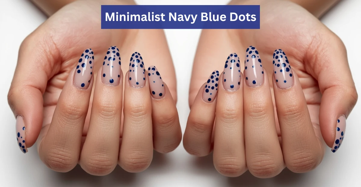 Minimalist Navy Blue Dots