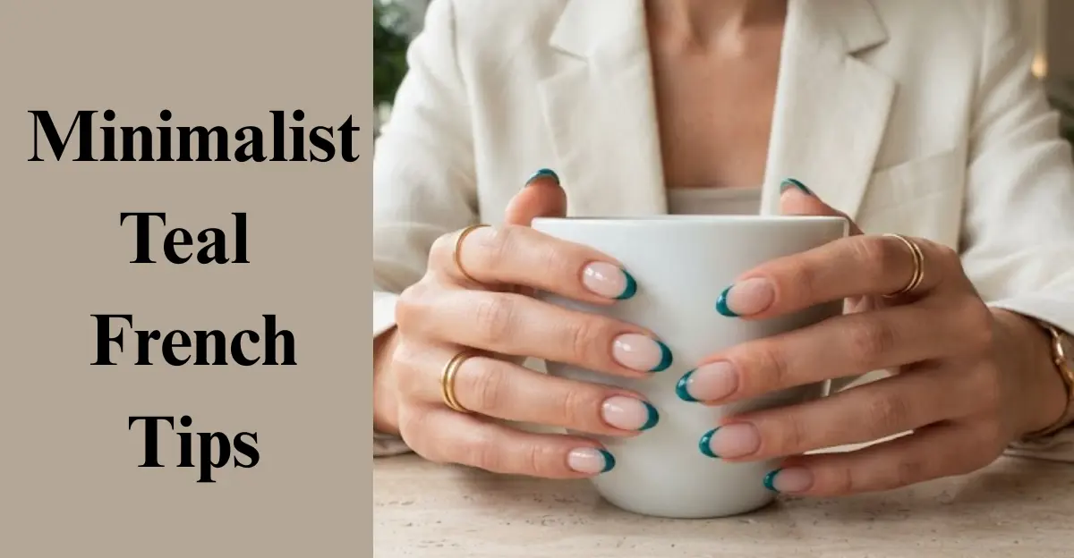 Minimalist Teal French Tips