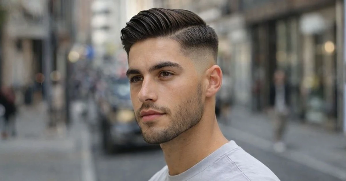 Modern Side Part with Mid Fade