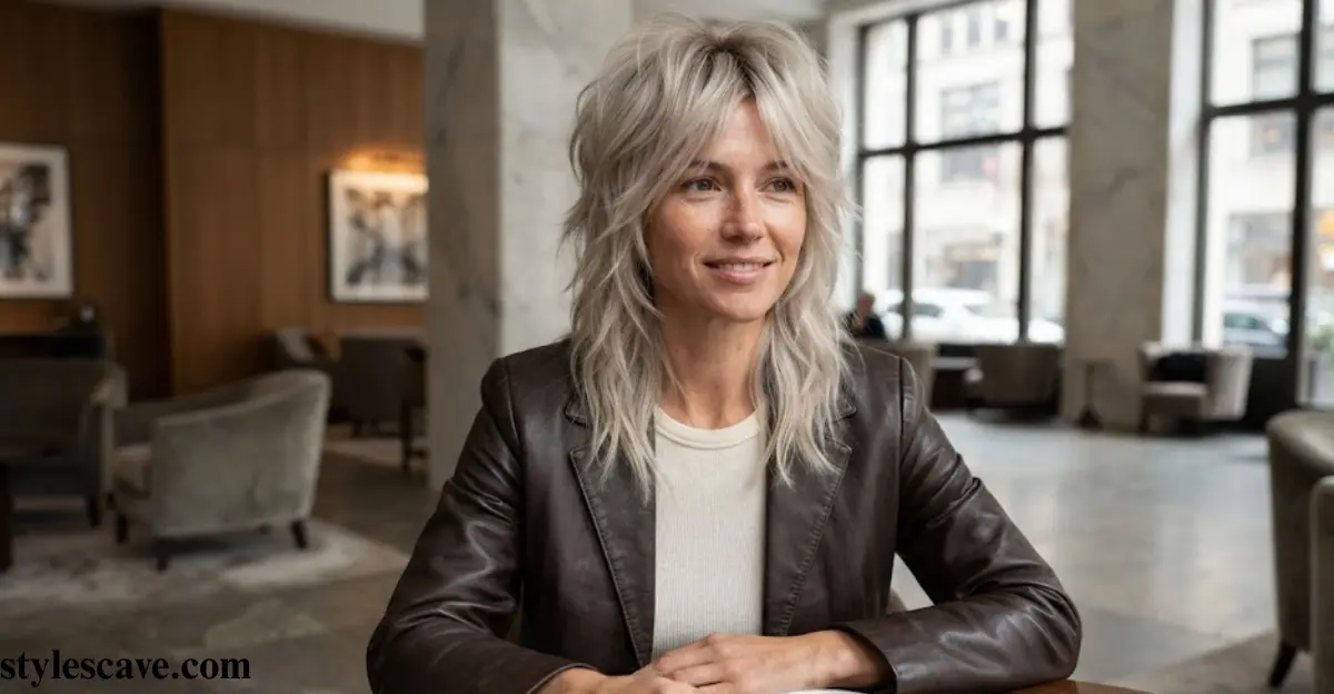 Pearl Blonde Textured Wolf Cut