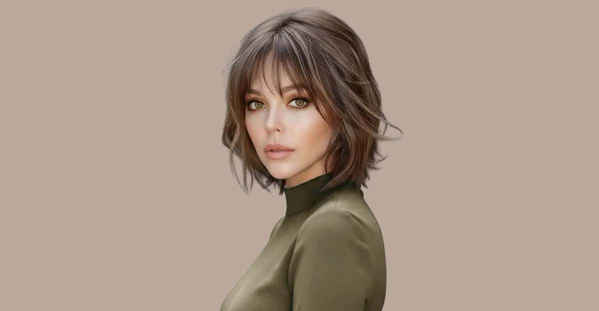 Romantic Wolf Cut with Heart-Shaped Bangs