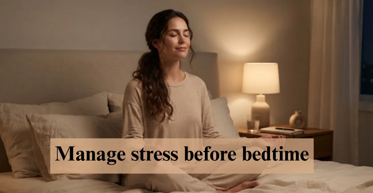 Manage stress before bedtime