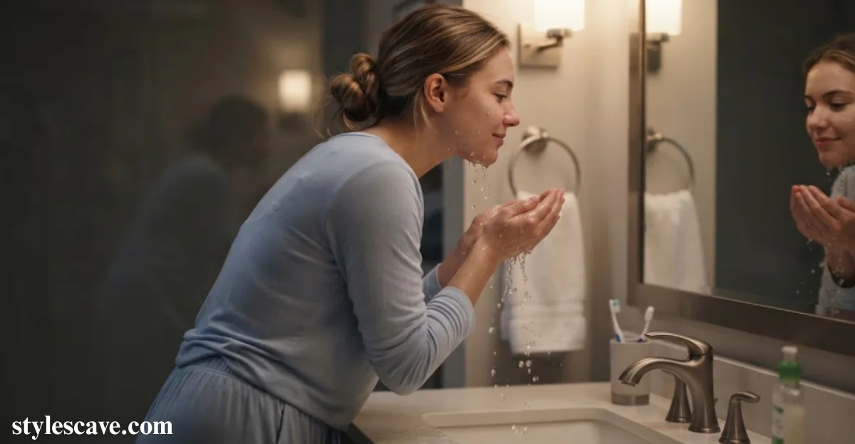 Cleanse your face before bed