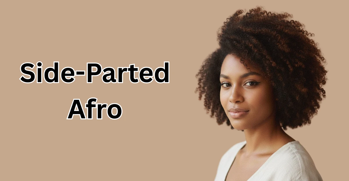 Side-Parted Afro