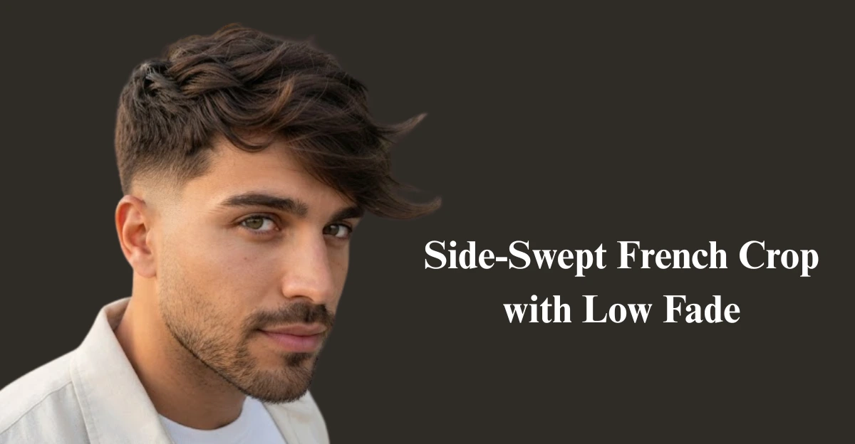 Side-Swept French Crop with Low Fade
