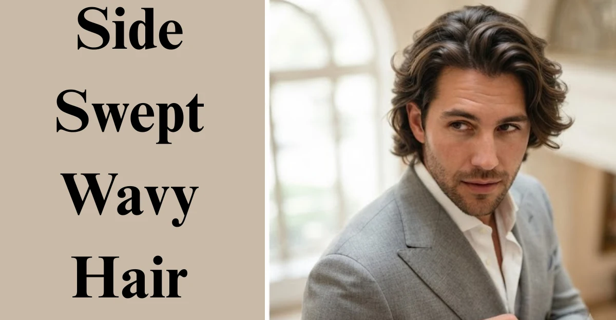 Side Swept Wavy Hair
