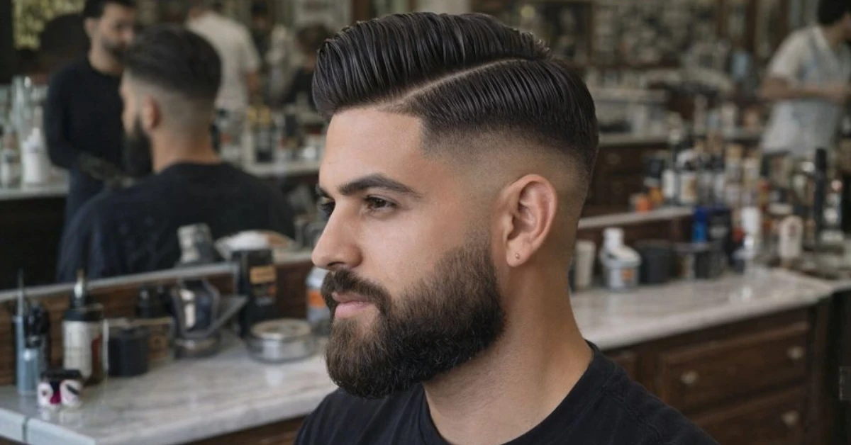 Sleek Hard Part with High Drop Fade