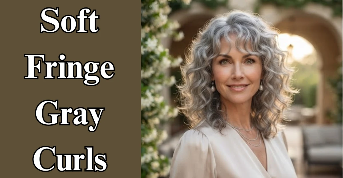 Soft Fringe Gray Curls