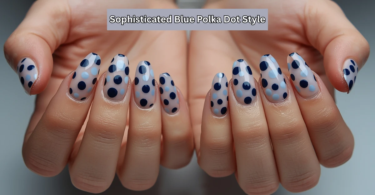 Sophisticated Blue Polka Dot Style