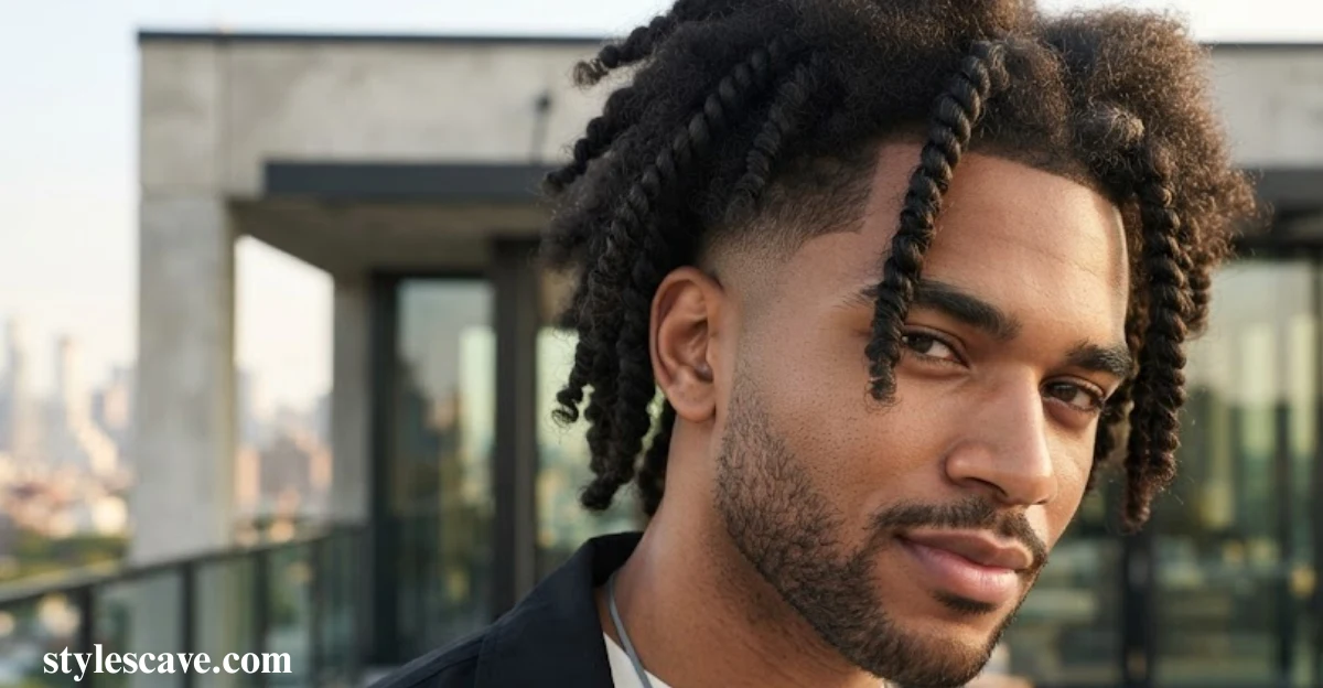 Sponged Long Afro Fade