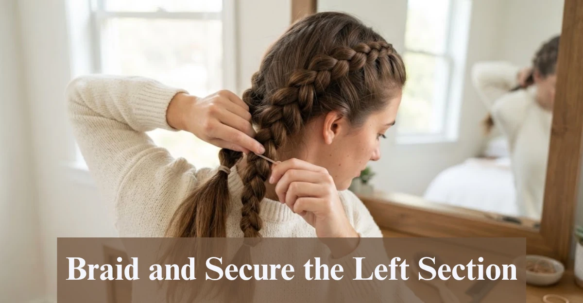 Braid and Secure the Left Section