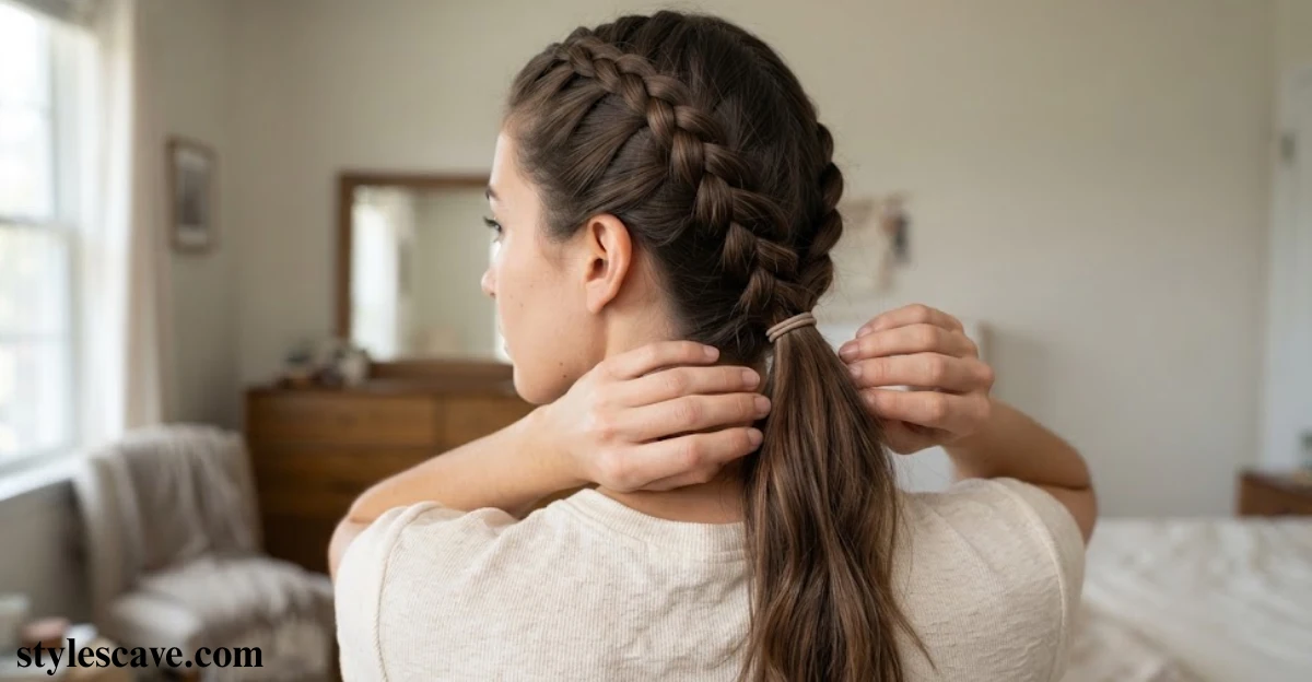Start the French Braid on the Right Side