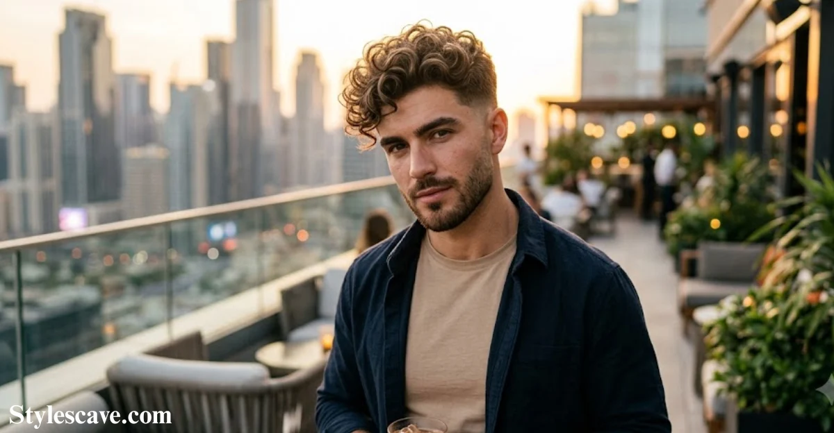 Tousled Curly Hair Fade