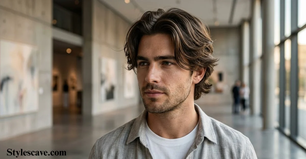 Tousled Middle Part