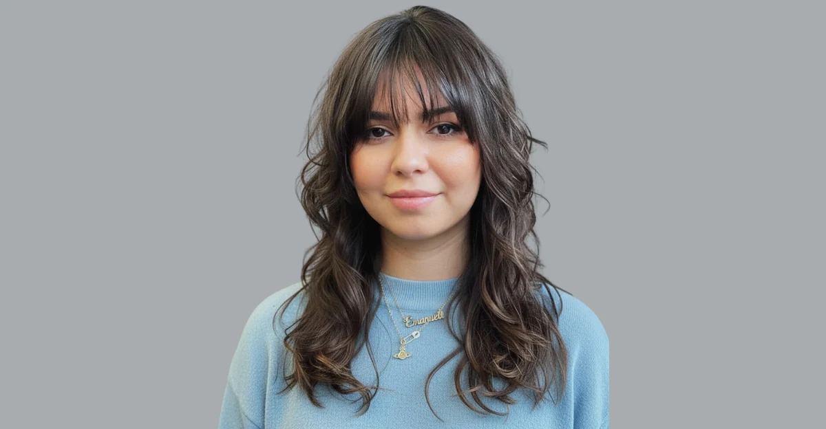 Wavy Wolf Cut with Choppy Bangs