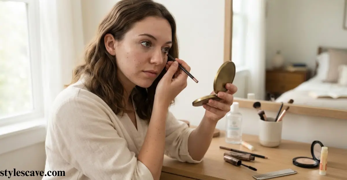 Eyeliner and Mascara for Definition