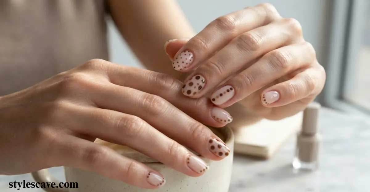 15 Brown Polka Dot Nail Designs That Go with Every Outfit