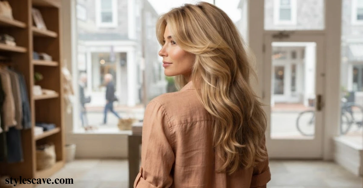 Blonde Butterfly Cut For Thick Hair