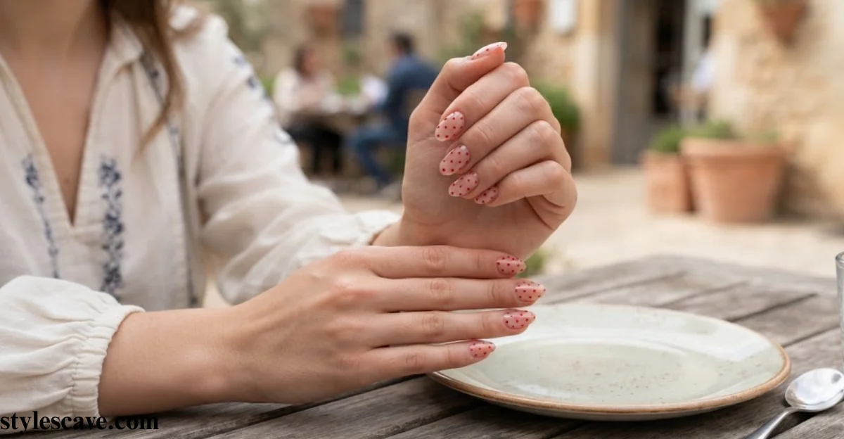 Red Polka Dot Jelly Nail Art