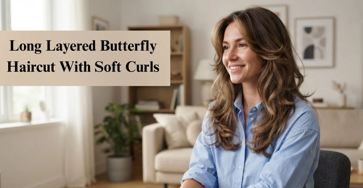 Long Layered Butterfly Haircut With Soft Curls
