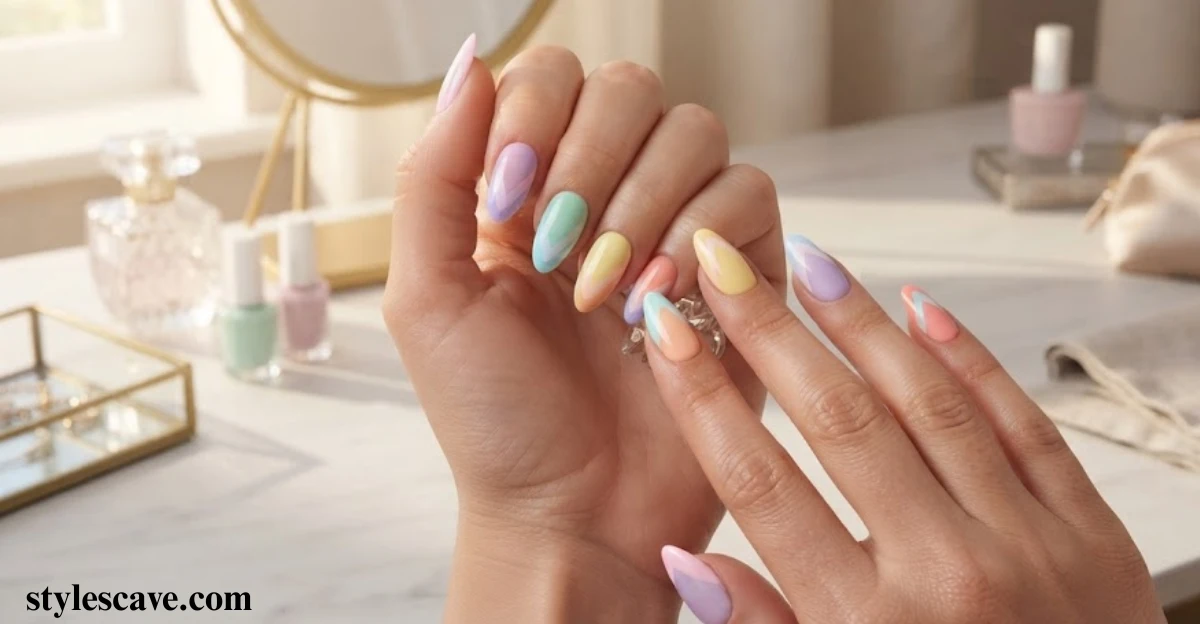 Two-Tone Chevron Rainbow Tips