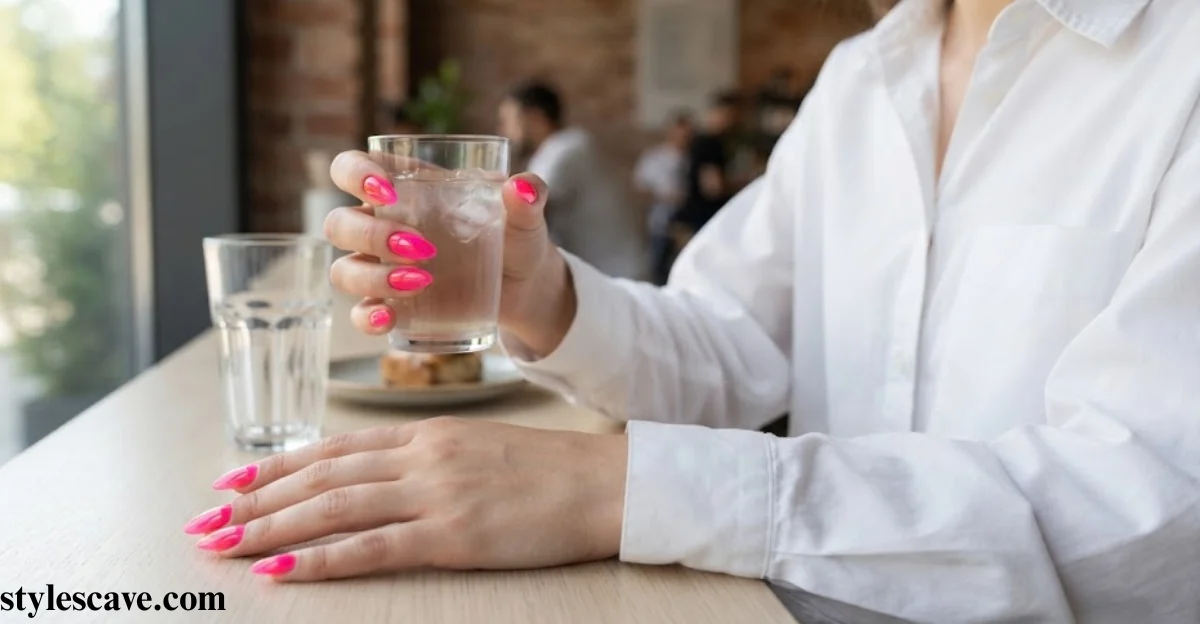 Neon Pink Jelly Nails