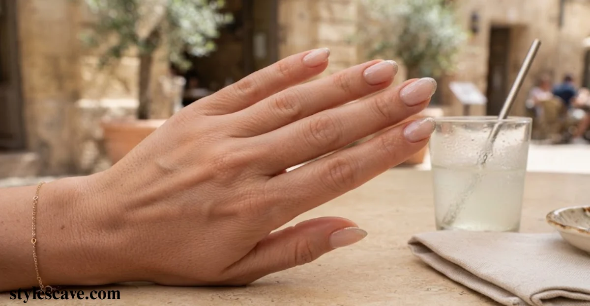 Subtle Glitter Tips